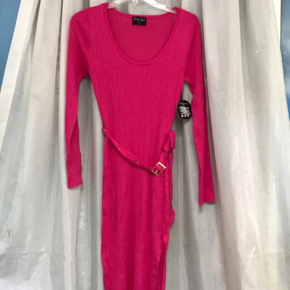 jolie&joy | Dresses | Hot Pink Sweater Dress | Poshmark